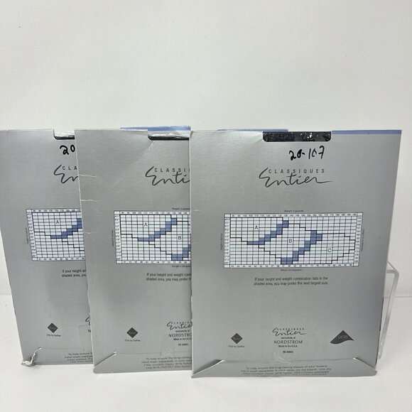 3 Pair Navy Sheer Control Pantyhose A Stockings Hosiery Classiques Entier 6580 - Picture 2 of 7